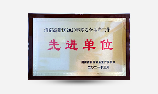 渭南高新區(qū)2020年度安全生產工作先進單位