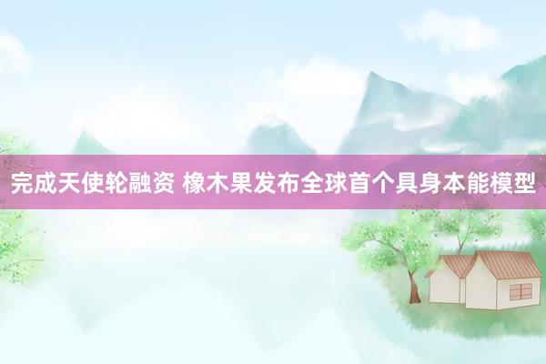 完成天使轮融资 橡木果发布全球首个具身本能模型