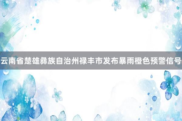 云南省楚雄彝族自治州禄丰市发布暴雨橙色预警信号