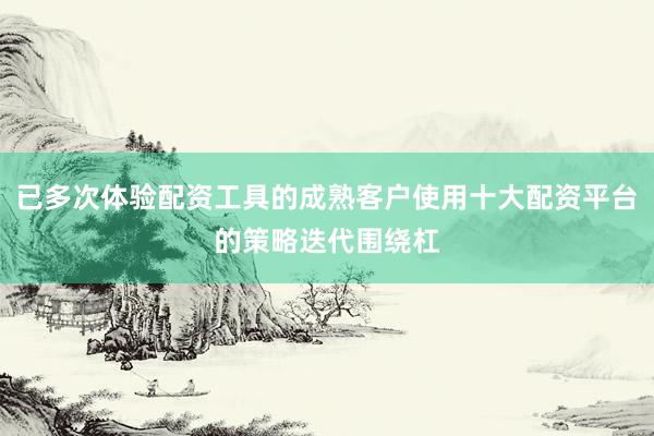 已多次体验配资工具的成熟客户使用十大配资平台的策略迭代围绕杠