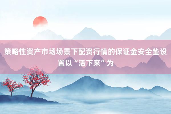 策略性资产市场场景下配资行情的保证金安全垫设置以“活下来”为