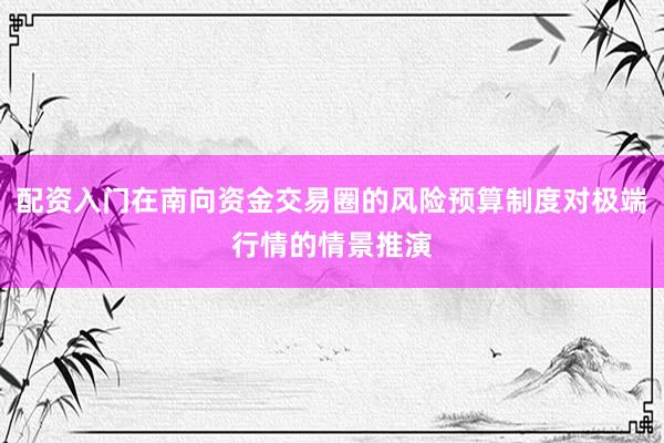 配资入门在南向资金交易圈的风险预算制度对极端行情的情景推演