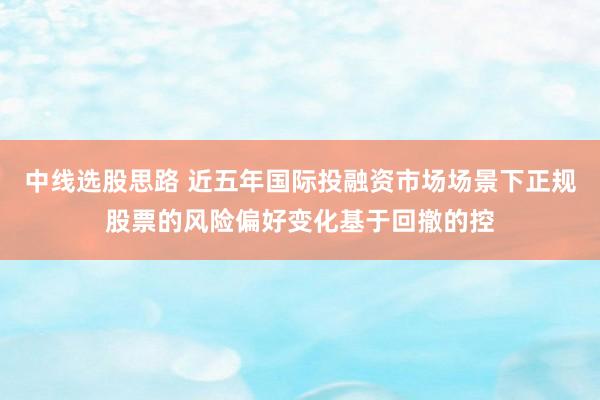 中线选股思路 近五年国际投融资市场场景下正规股票的风险偏好变化基于回撤的控