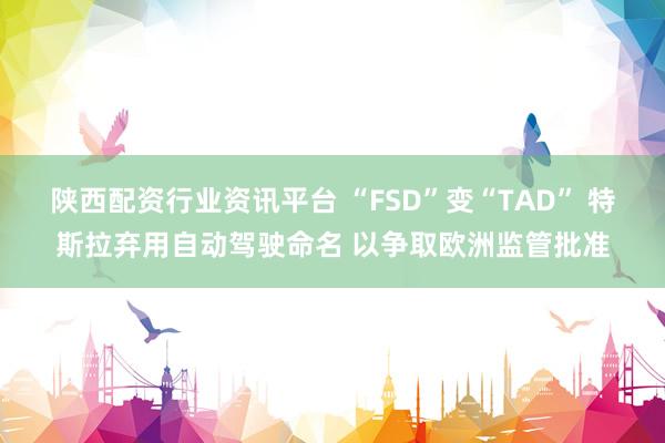 陕西配资行业资讯平台 “FSD”变“TAD” 特斯拉弃用自动驾驶命名 以争取欧洲监管批准